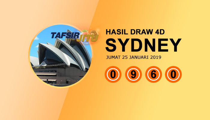 Pengeluaran hari ini SY Sydney 25 Januari 2019