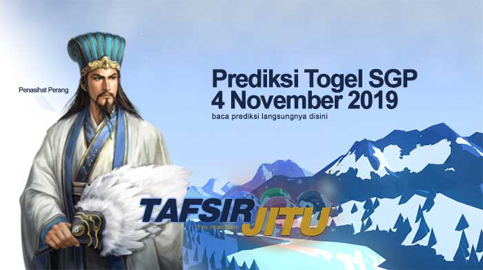 Prediksi Togel SGP 4 November 2019 oleh mbah sukro tafsirjitu